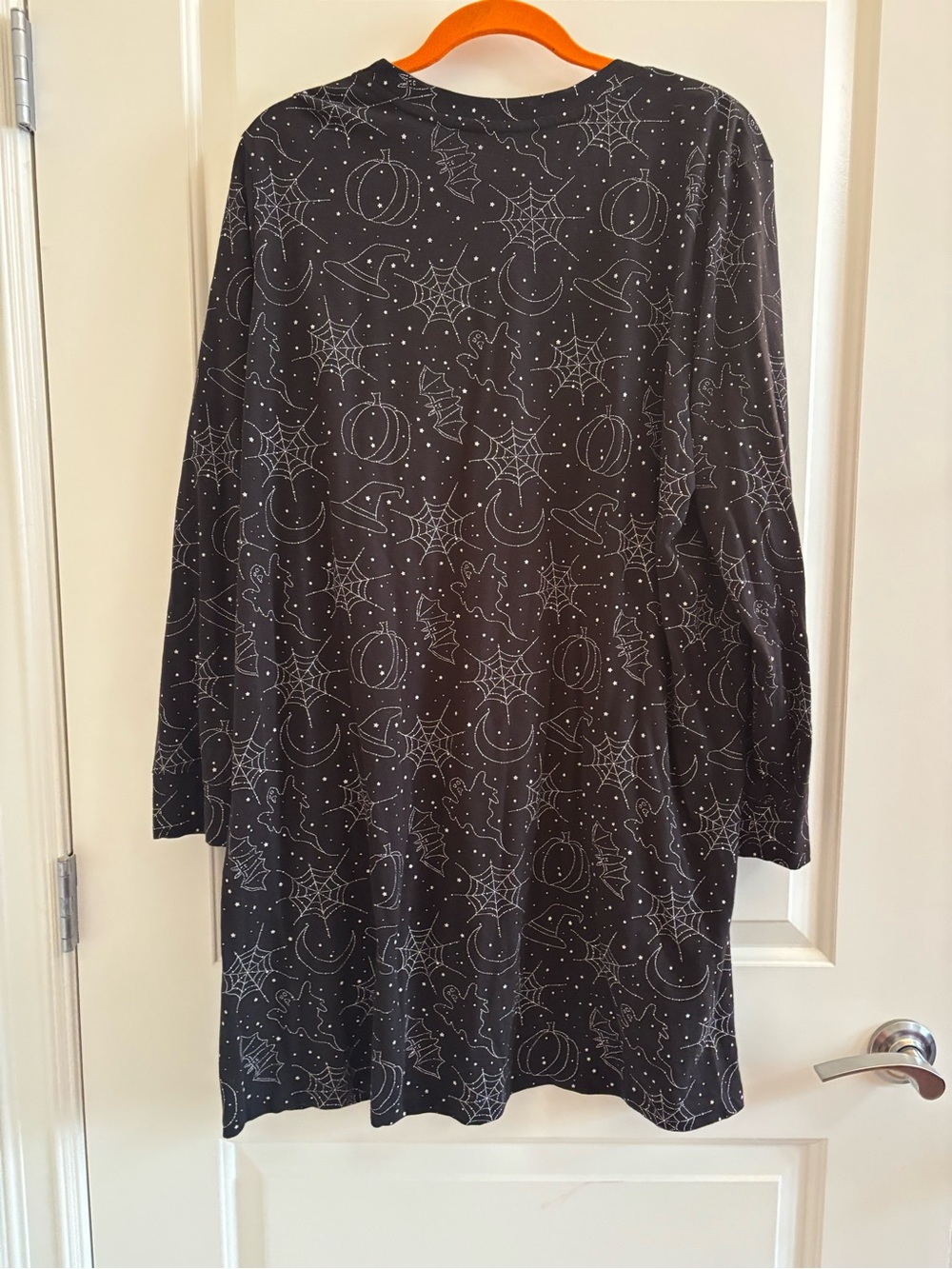 Source Unknown Black Long Sleeve Halloween Print Dress - Picture 2 of 5